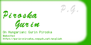 piroska gurin business card